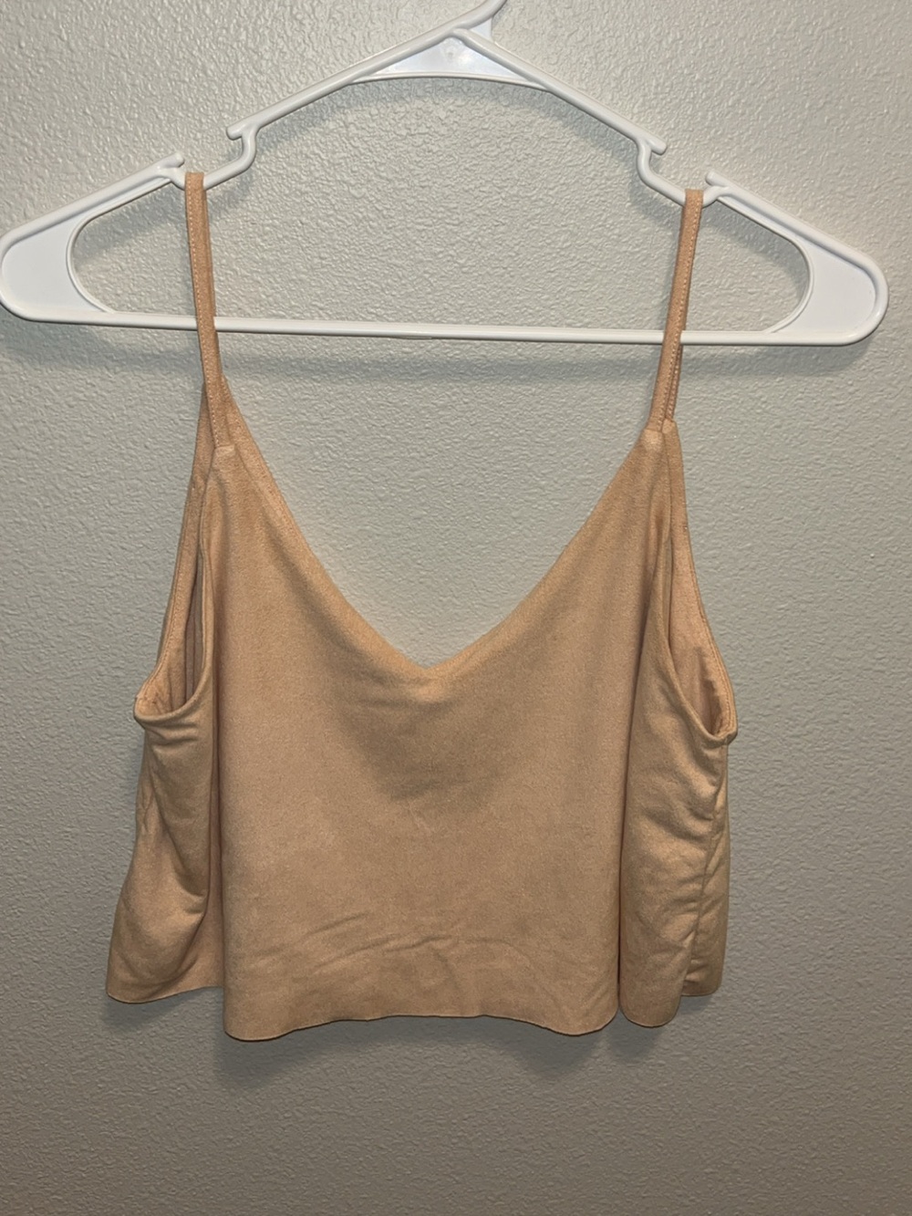 Forever 21 Neutral Peach Cropped Spaghetti Strap Cami